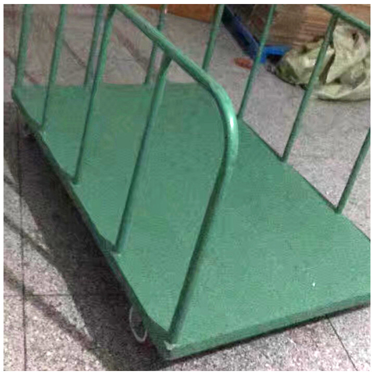 厂家直供卸货货物手推平板车 短途物流仓库静音搬运平板车