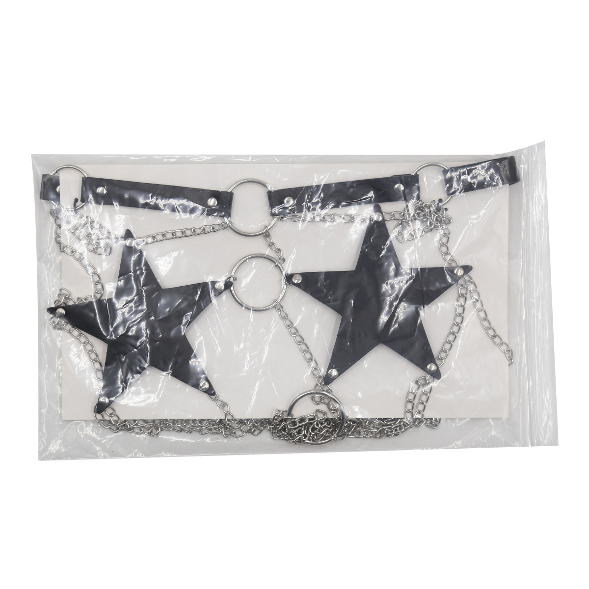 Tienda de fábrica de cuero sexy de cuero vinculante ropa interior de cadena de hierro ropa interior de cinco puntas estrella tubo superior ropa interior sexy juguetes alternativos image 5