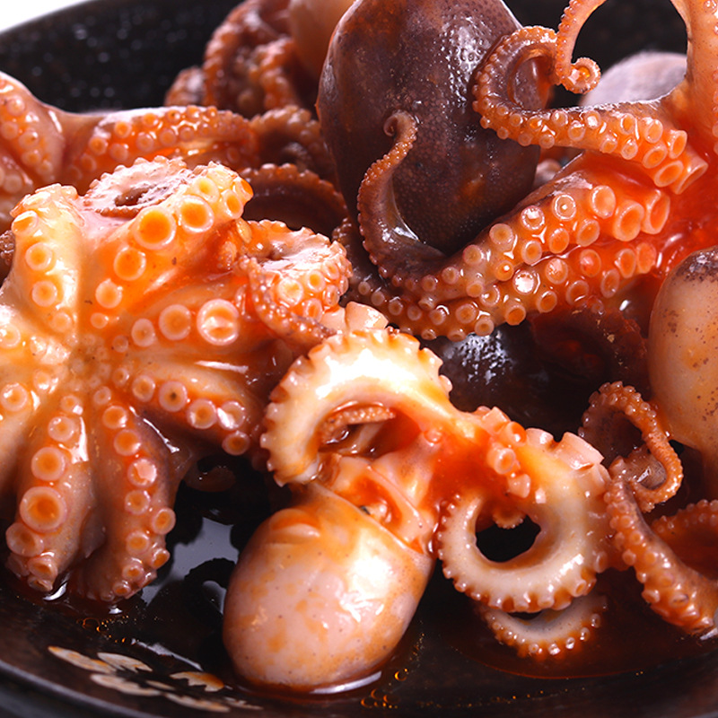 Manufactor wholesale Canned precooked and ready to be eaten Spicy and spicy Short legs octopus Tasty leisure time snacks Small seafood Four boxes