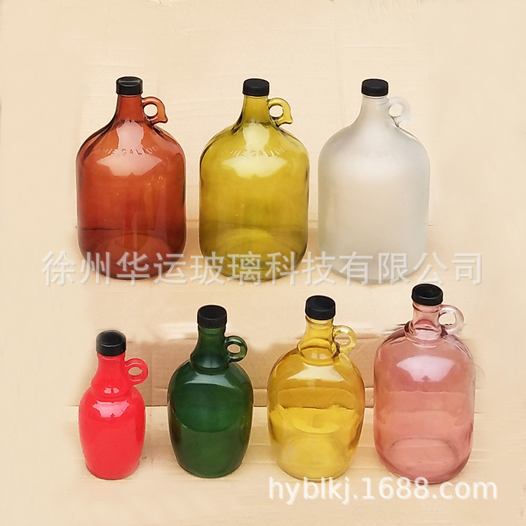 定制喷涂加彩色加州玻璃瓶酒瓶空瓶自酿密封罐