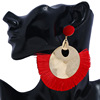 Capacious earrings with tassels, factory direct supply, European style