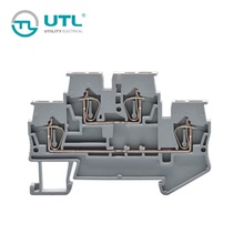 尤提樂JUT3-1.5/2雙層回拉式彈簧類節約導軌長度配電接線端子