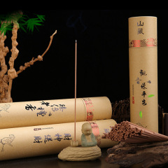 Handcrafted Semi-Handmade Mountain Sandalwood Incense for Temple Worship and Buddha Rituals, Available in Round-Tube Packaging—Newest Model Directly from Manufacturer