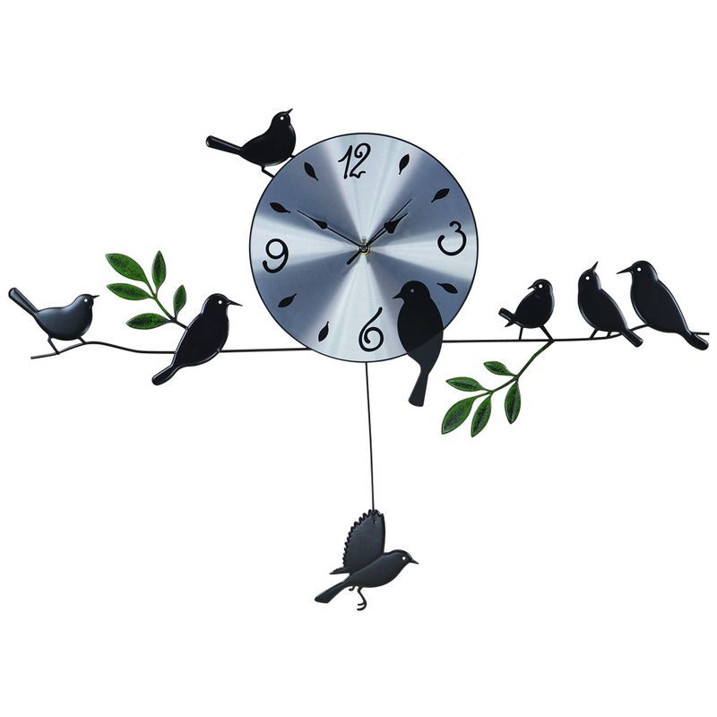 Birds Iron art Mute Wall clock a living room fashion decorate Pocket Watch bedroom originality Craft Clock personality Quartz Clock