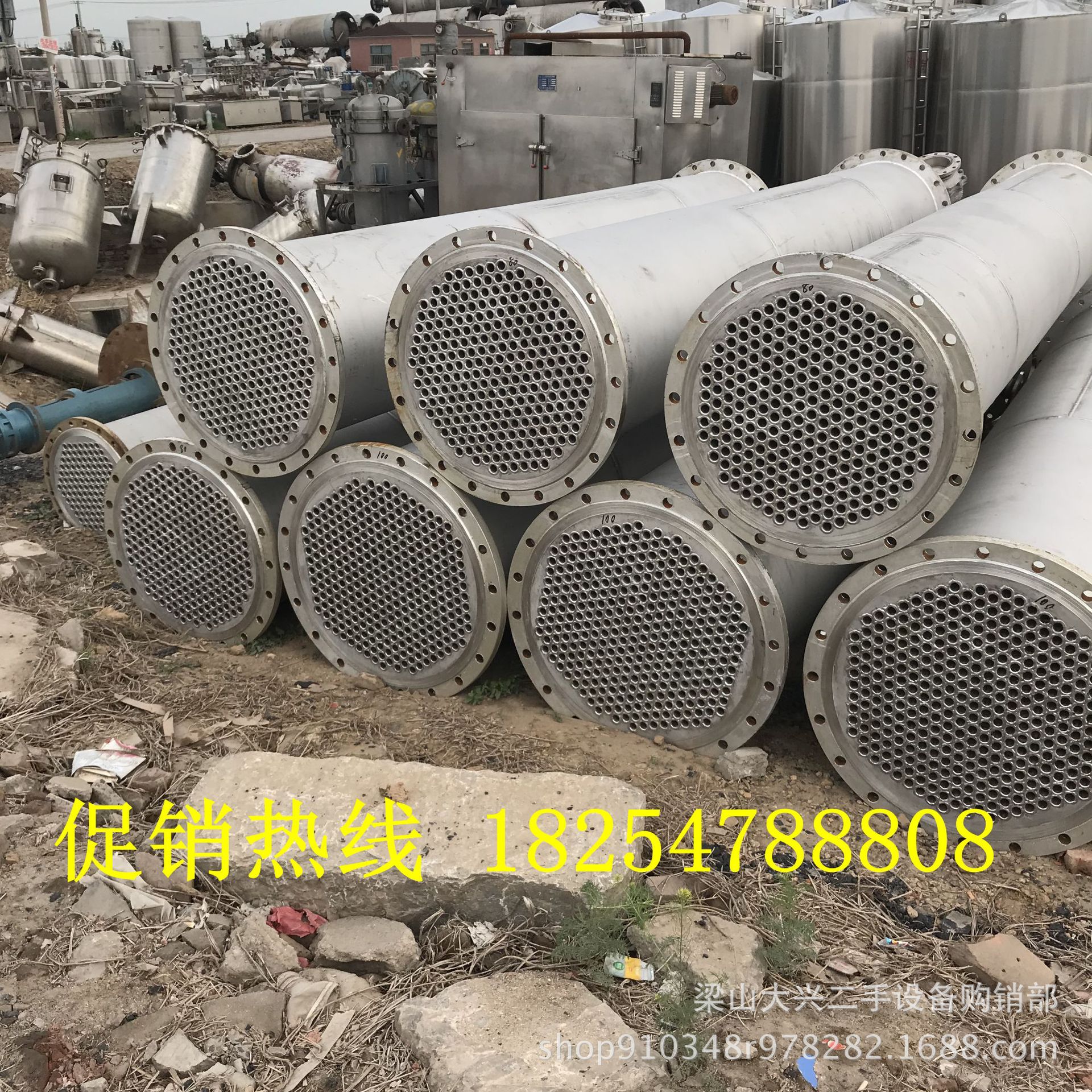 二手不锈钢冷凝器二手10至30平方不锈钢列管冷凝器 二手换热器