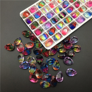 10*14mm���ˮ�α̭t �u׃ɫ��ɫ��ʯdiy���Ь���ߙnˮ��ʯ