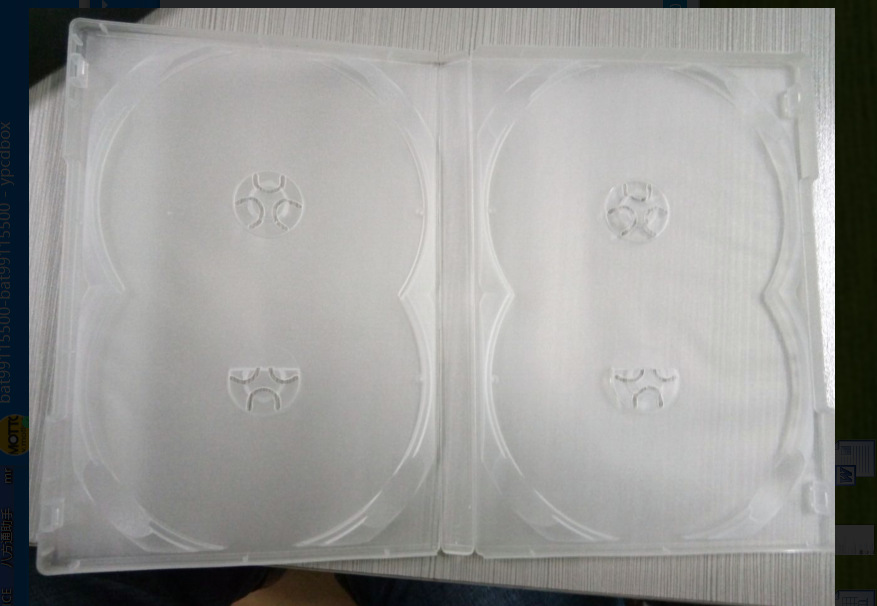供应DVD盒dvd盒子dvd case CD盒  14mm 4碟装无中架透明PP盒