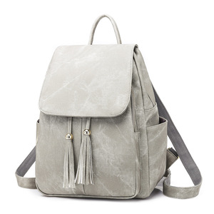 zhenli 亚马逊PU皮新款女式双肩包 糖果色学院风流行背包 包包女