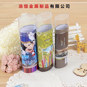 厂家直销 批发卡通彩印铅笔筒彩色涂鸦蜡笔文具金属铅笔盒可定制