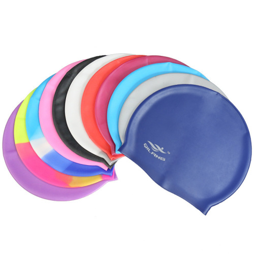 2018 new color swimming cap for adults men and women enlarged silicone cap