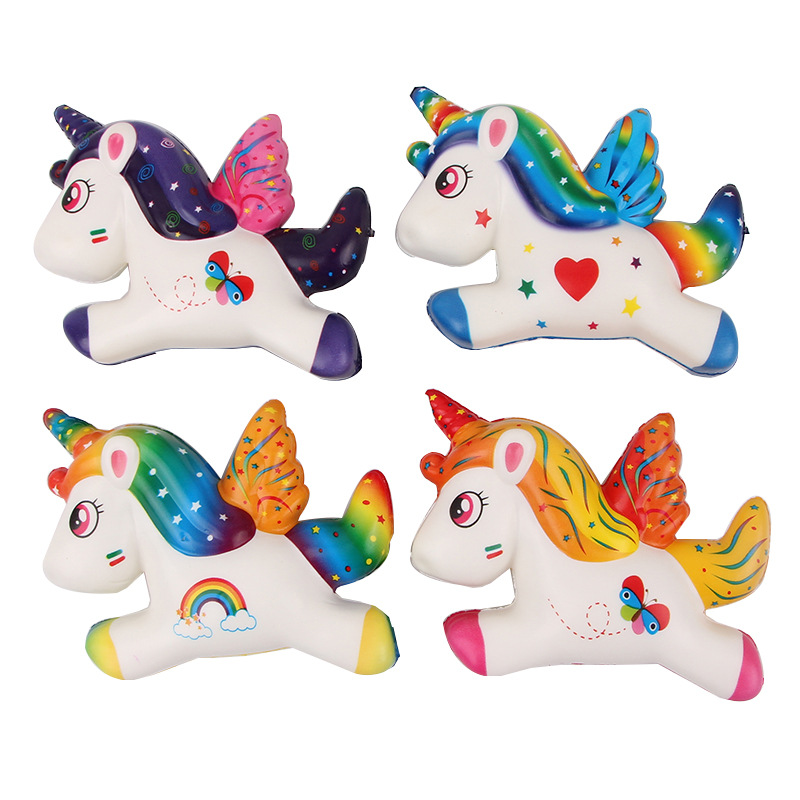 Squishy Colorful Unicorn Toys 4 Styles Cartoon Squishy Toy Slow Rebound