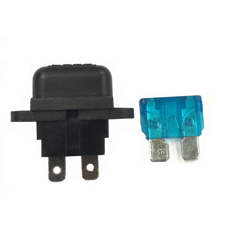 现货插片保险丝座  黑色分盖逆变器汽车保险座 汽车保险丝BH701