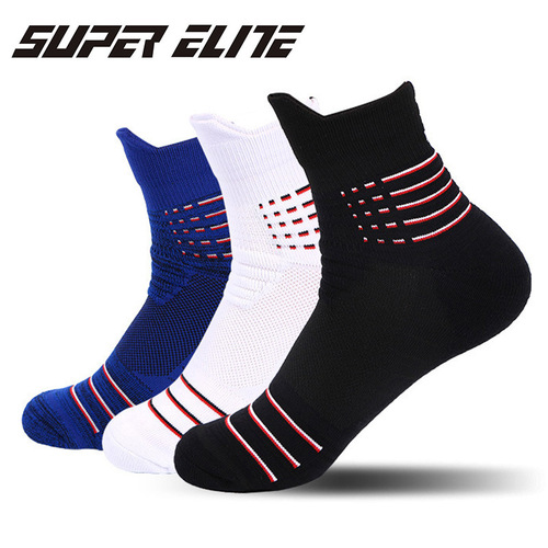 Outdoor sports cotton socks, any terry socks, non-slip shock-absorbing men's sports socks, men's basketball socks, elite socks