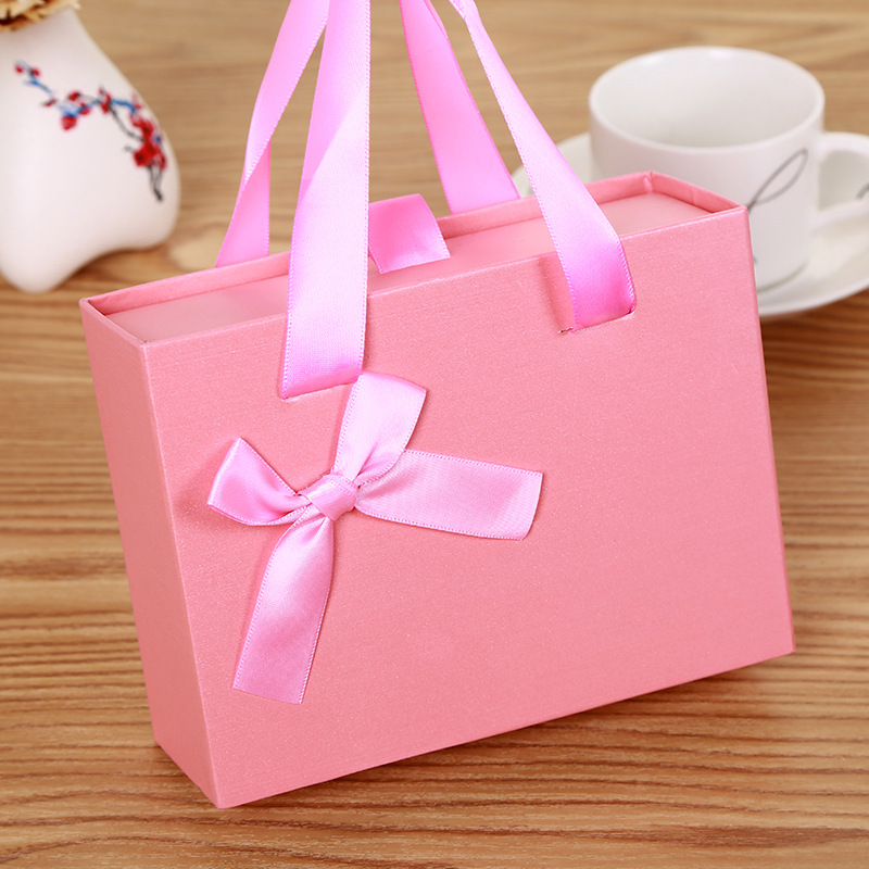 Gran lazo rosa para enviar novia caja de regalo de cumpleaños compañero de boda caja de regalo caja de cajón caja de embalaje de caramelo
