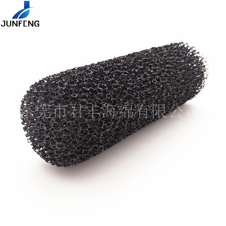 黑色海绵管子拉毛滚筒刷海绵管 高密度海绵圆柱体 爆破过滤海绵管