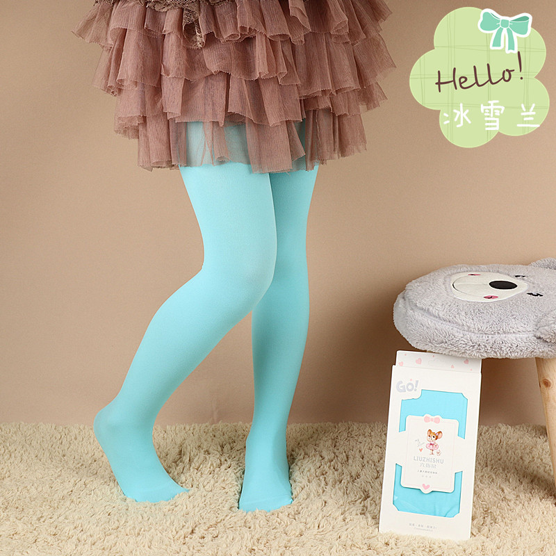 六指鼠儿童连裤袜自家模特图冰雪兰