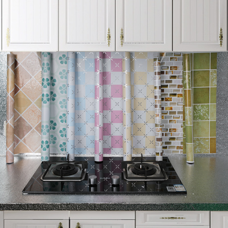kitchen Anti-oil Sticker High temperature resistance Stove waterproof Hood ceramic tile Wall stickers wallpaper autohesion cupboard Sticker