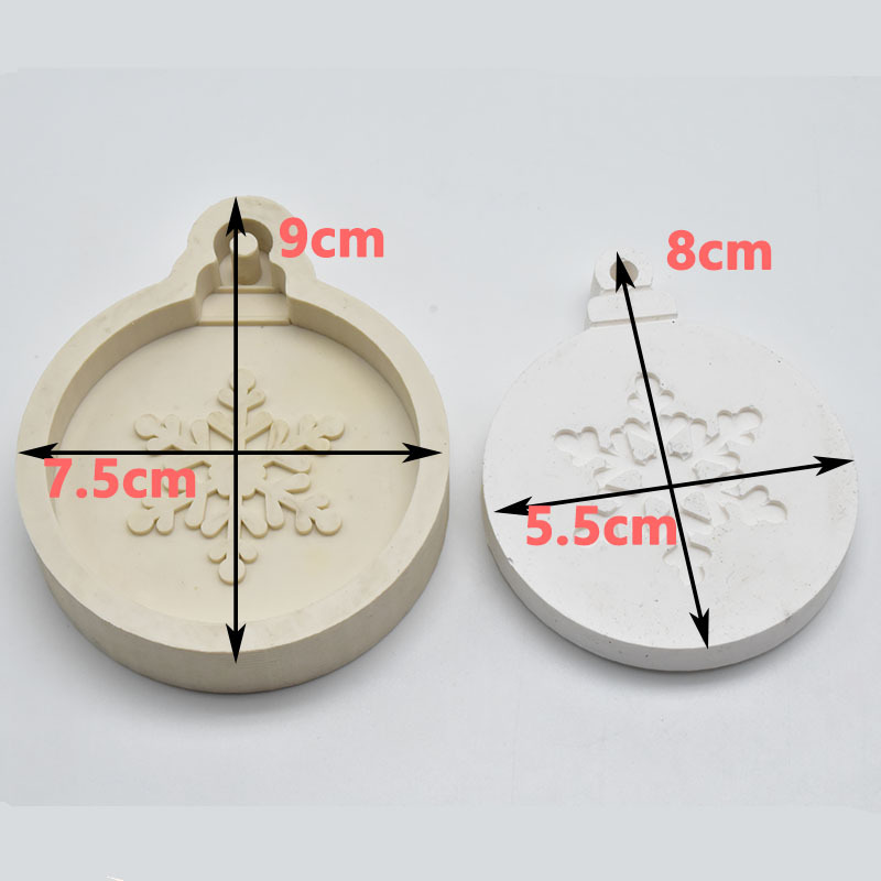 110g Weight Gypsum Mold Kitchen and drinking utensils Christmas Festival Snowflake Pattern Christmas Snowflake Home Fragrance 4