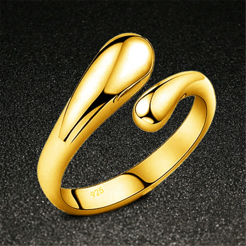 Мода Простой Элегантный Асимметричный европейский и американский новый стиль капли воды кольцо Оптовая продажа фабрики трансграничной