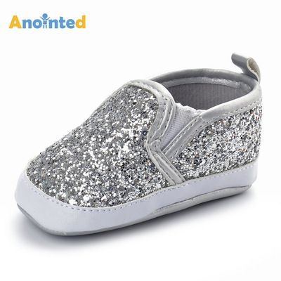 新款女宝宝鞋亮闪闪单鞋室内创意款学步鞋0-1岁软底婴儿鞋子爆款|ru