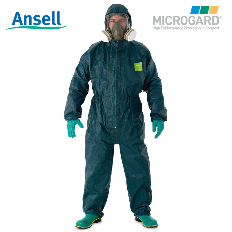 MICROGARD/微护佳 4000绿色双袖双裤腿带脚套防化服