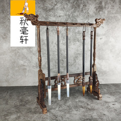 Manufacturer Direct Supply Wooden Chicken Wing Wood Pen Holder with Dragon Head 12 Pins Calligraphy and Stationery Writing Supplies Wholesale