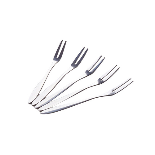 Stainless steel fruit fork, Korean creative fruit picks, two-tooth salad fork, Western dessert fork, tableware set