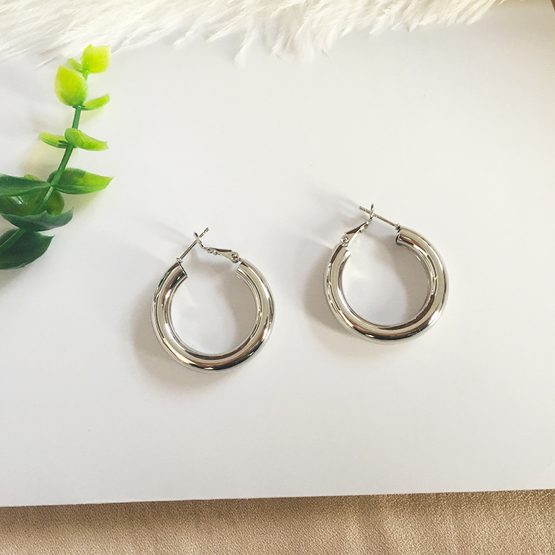 Fashion Exaggerated New Simple Circle Earrings Metal Sequin Jewelry Earrings For Women display picture 6