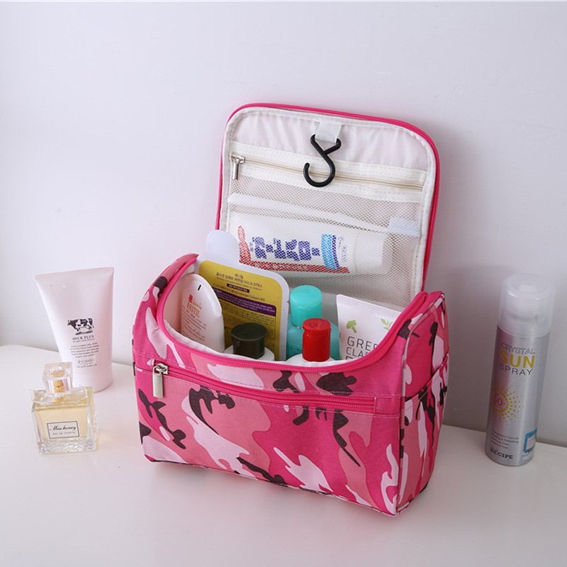 Rice Grain Bathroom Utensil Storage Bag Large Hook Toiletry Bag Travel Portable Multi-capacity Separated Cosmetic Bag
