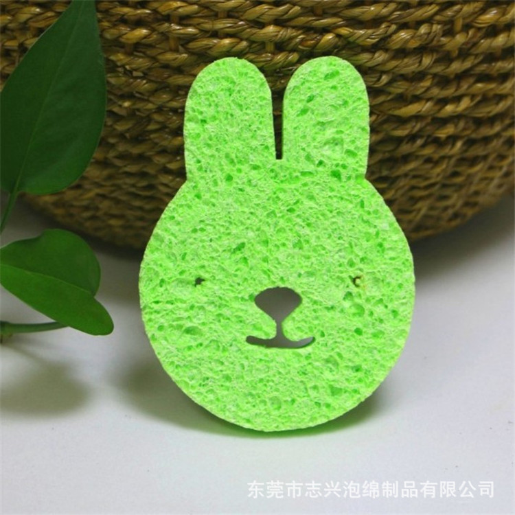 批发粉色桃心按摩洗颜保湿木浆棉彩色洗脸沐浴双用海绵女用化妆棉