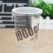Dày thấm cao 1000cc ml nhựa cốc cốc nước ép ly trà nóng và lạnh uống cốc cốc nhựa dùng một lần Cốc dùng một lần