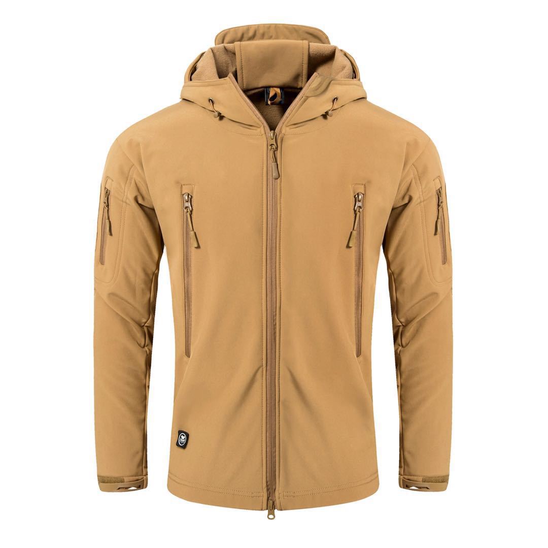 Deportes al aire libre tiburón piel acosador cáscara suave chaqueta de lana de los hombres a prueba de viento a prueba de lluvia chaqueta caliente transfronteriza exclusiva