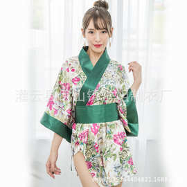 酥情情趣内衣女式低胸高端诱惑喇叭袖复古新日式和服性感套装4067