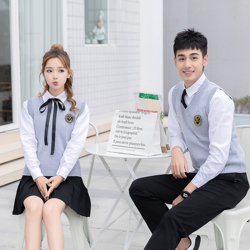 The same school uniform for small age College Style Spring and Autumn long sleeve class suit high school students sailor suit female jk system