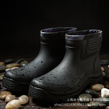 雨鞋低帮男水鞋短筒冬季时尚男胶鞋下水鞋厨房工作鞋防滑防水套鞋