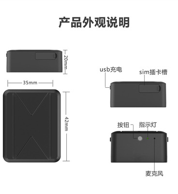 miniature gps positioner GPS positioner personal automobile gps the elderly children Vehicle Free installation Magnetic