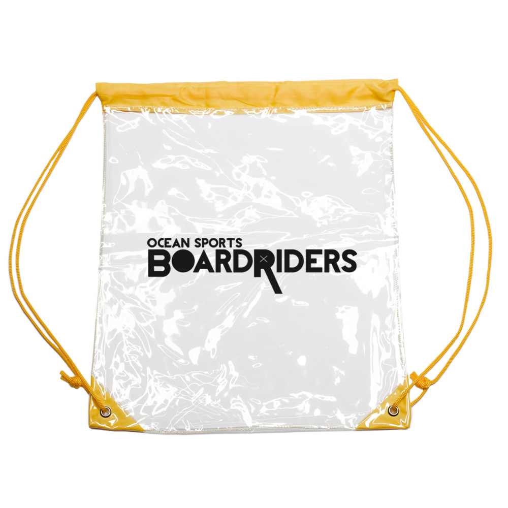 现货批发亚马逊速卖通透明PVC袋 时尚健身双肩潮流拉绳背包