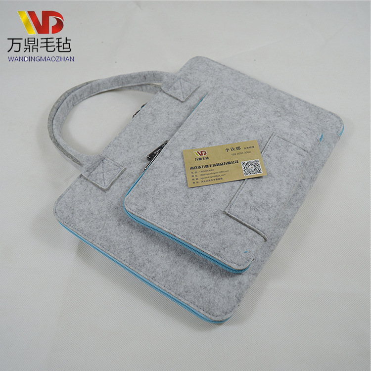 厂家供应毛毡电脑包 毛毡手提包文件袋笔记本内胆包可加logo批发