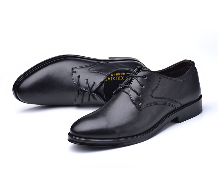 Men's Business Solid Color Round Toe Flats display picture 3