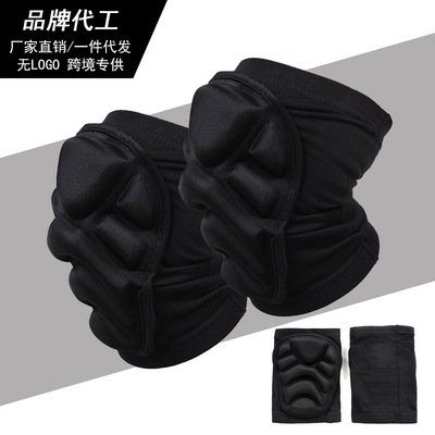 厂家直销 轮滑赛车运动护膝 速滑 滑雪 滑冰防护膝垫骑行防摔护具|ru