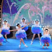 幼儿舞蹈蓬蓬纱裙儿童舞蹈服群舞下雪了小荷风采雪宝宝儿童演出服