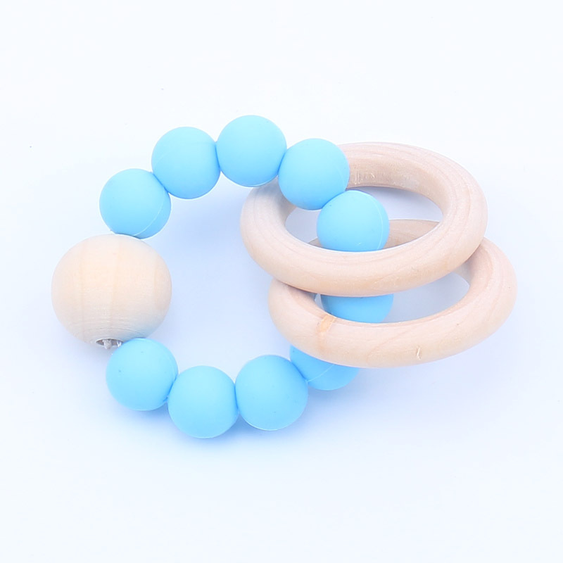 Fábrica en stock al por mayor del bebé mordedor pulsera de los niños silicona dientes molienda juguetes AliExpress Comercio exterior Juguetes