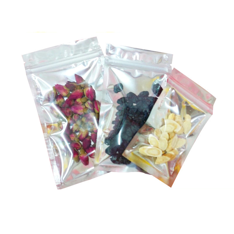 Fábrica al por mayor Yin y Yang ziplock bolsa de papel de aluminio sellado bolsa de productos secos níspero bolsa de embalaje bolsa de ropa translúcida