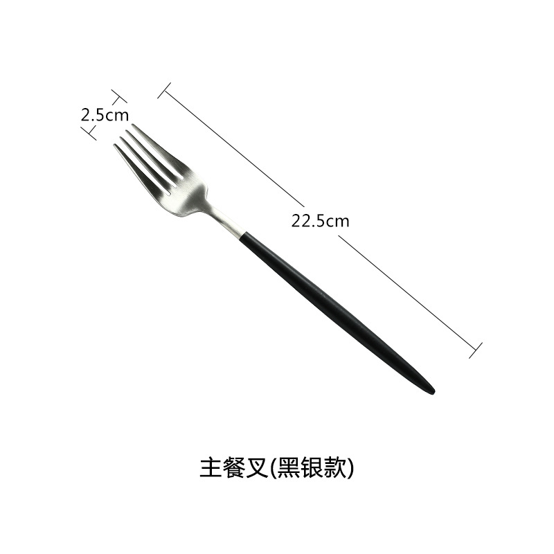 Cuchillo y tenedor de estilo occidental traje de cuchara Cuchillo y tenedor de acero inoxidable 304 de metal