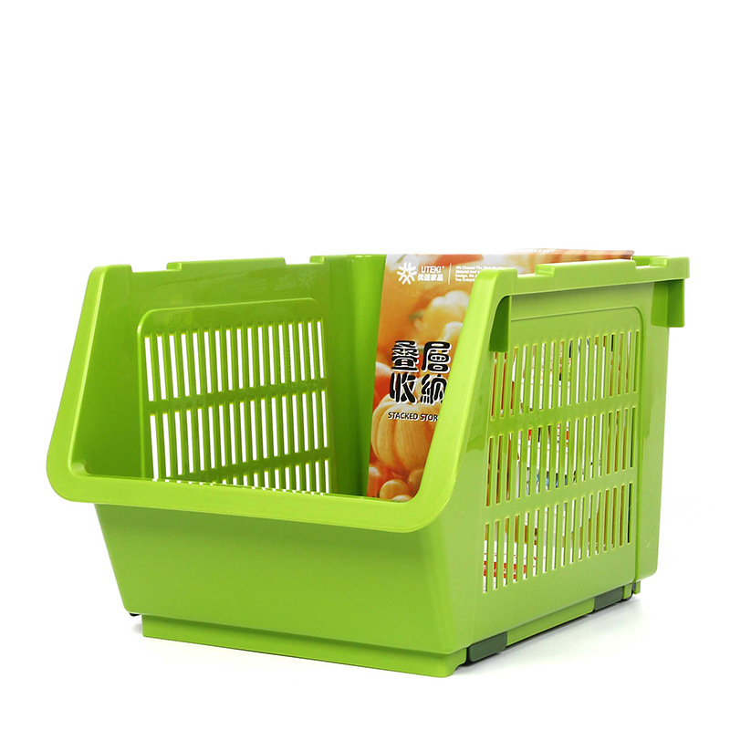 大号 优适家品加厚果蔬储物篮 厨房收纳储物篮 塑料置物篮收纳框