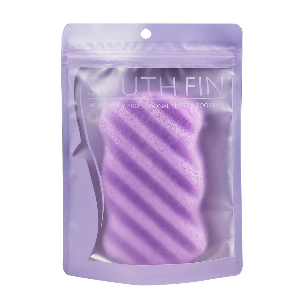 SUR herramientas de belleza FIN respetuoso del medio ambiente degradable planta konjac pegamento baño cuerpo puff onda larga patrón 7 colores