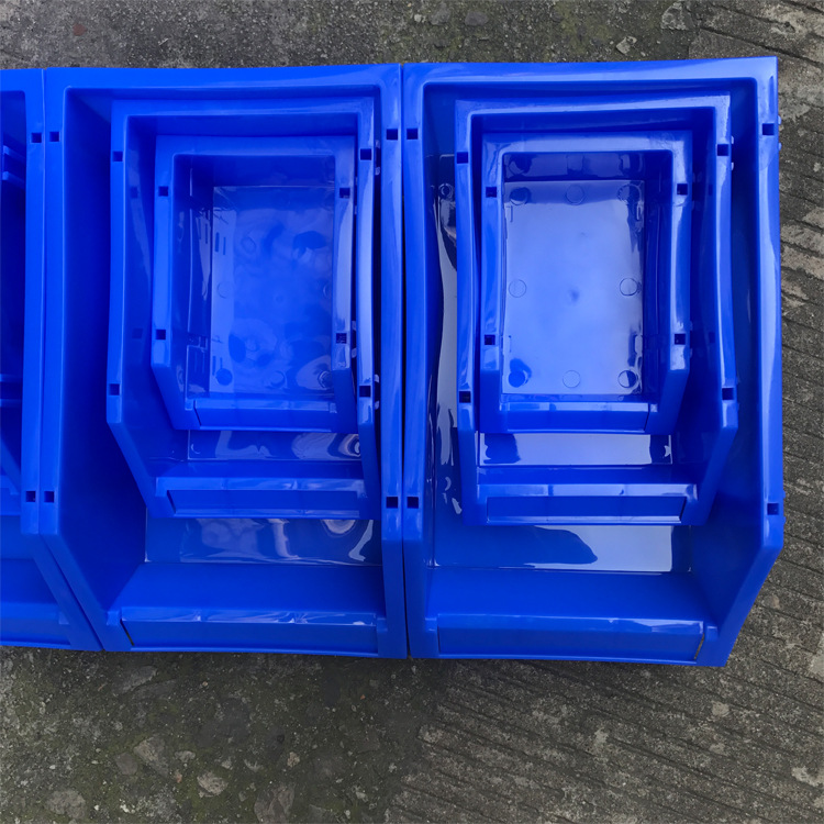 塑料斜口箱货架零件盒组立式物料盒斜口螺丝收纳盒五金工具元件盒