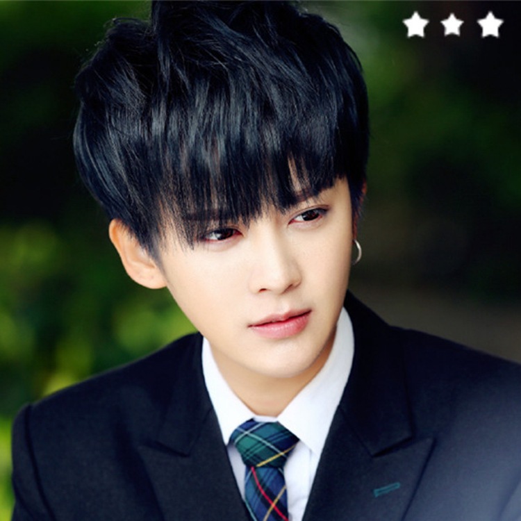 Compre Peluca Coreana De Moda Para Hombres Pelo Lacio Corto Flequillo Inclinado Hermoso Cubierta De Rollo Suministro Transfronterizo Directo De Fabrica A 3 58 Del Xujie1352 Dhgate Com