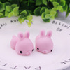 Japanese cute doll from soft rubber, cute animals, white rabbit, creative gift, anti-stress