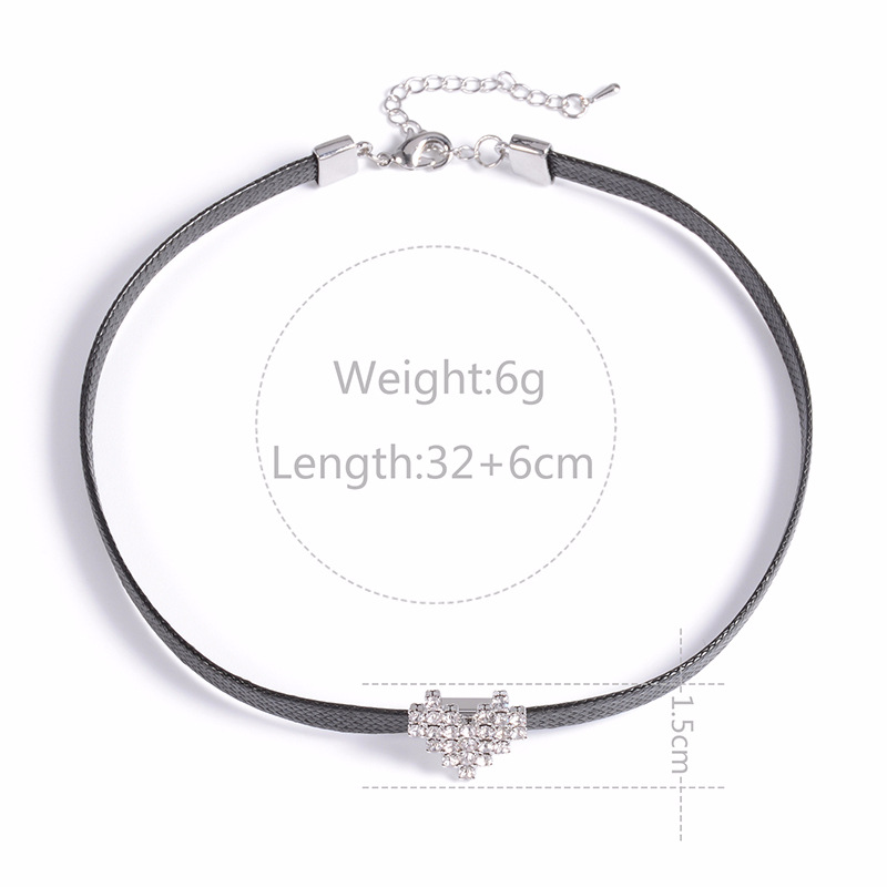 Alloy Fashion Sweetheart necklace(Silver) NHWF3260-Silver
